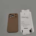 iPhone 17 Pro Case, Liquid Silicone Cover with Camera Protection Anti-Scratch Soft Microfiber Lining Shockproof Protective Phone Case for iPhone 17 Pro 6.3", Light Brown