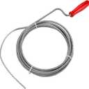 Drain Snake Clog Remover 10 Ft Flexible Metal Plumbing Snake for Sink, Shower, Tub & Bathroom Drain Removes Hair & Grease No Chemical Drain Cleaners Needed