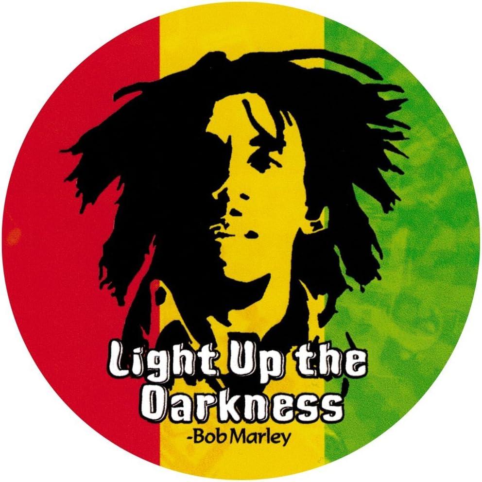 Light Up The Darkness - Bob Marley - Small Bumper Sticker/Decal (3.25" Circular)