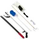 Medline Premium Hip Kit, Mobility Aids for Hip Surgery Recovery, 7-Pieces, 26" Grabber Reacher, Shoehorn, Sock-Aid, Dressing Stick, Shoelaces, Bath Sponge