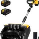 20V 13-Inch Cordless Brushless Snow Shovel, Cordless Snow Blower with Two 4Ah Battery, Battery Snow Blower with Directional Plate, Adjustable Front Handle (2 * 4Ah Battery & Quick Charger Included)