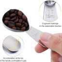 Patelai 3 Pieces Coffee Scoop Tablespoon Measuring Spoons Stainless Steel Coffee Scoops Short Handle Tablespoon for Tea Sugar Kitchen Gifts(15 ml,Silver)