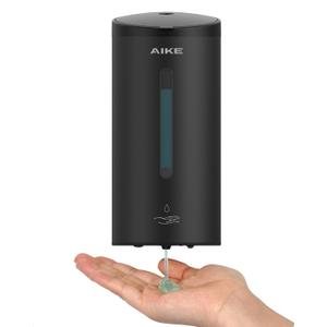 AIKE Automatic Wall Mount Liquid Soap Dispenser, Commercial Stainless Steel with 25oz Large Capacity Save Time Effort and Cost,Model AK1205(Matte Black)