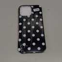 Skyseaco for iPhone 16 Pro Max Case Cute Polka Dot Aesthetics Design Phone Case Soft Slim TPU Shockproof Phone Cover for Women Girls, Black