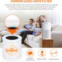 AIRROMI A2001 HEPA Air Purifier Replacement Filter, 3-In-1 Original Filter, Remove 99.97% of 0.3 Micron Particle 1 Pack White Activated Carbon