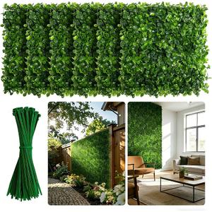 Artificial Grass Wall Panels 20"x20" 12Pcs Greenery Wall Panels | UV Resistant Boxwood Hedge Privacy Fence Screen for Indoor Outdoor Patio Balcony Garden Decor