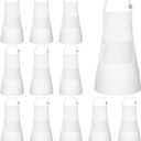 12 Pack Kids Apron bulk with 2 Pockets Adjustable Chef Art Apron Kids Painting Aprons for Cooking Baking Painting Crafting Grilling ActivityWhite