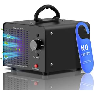 PROGRACE Ozone Generator 60,000mg/h - High Capacity Up to 4000 Sq Ft Ozone Machine Odor Removal Eliminator for Car, Home, Smoke, Pet, Basement Air Purifier (Black)