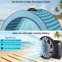 Toddler Tent for Beach with Integrated Cooling Solar Fan | Toddler Pop Up Tent with UPF 50 UV Protection | Baby Beach Pool | Portable Sun Shade for Baby | Pop up Toddler Shade |, 48*31*27