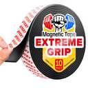 Super Sticky Magnetic Tape (10 feet x 1 inch) - Stong Magnet Strip with Adhesive Backing for DIY & Crafts - Easy to Cut and Mount on Fridges, Whiteboards & More