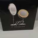 Makeup Mirror with Lights, 1x/20x 360 Rotation Vanity Mirror, Brightness Adjustable Lighted Makeup Mirror with Magnification, 5000 mAh Rechargeable Double Sided Mirror with 3 Colors, Gift for Women (Chrome)