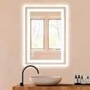 NEWBULIG Bathroom Mirror, Wall Mirror with Aluminum Alloy Thin Frame, Bathroom Mirrors for Over Sink, Bedroom, Living Room, Entryway