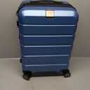 KROSER Hardside Expandable Carry On Luggage with Spinner Wheels & Built-in TSA Lock, Durable Suitcase Rolling Luggage with USB Port, Carry-On 20-Inch, Light Blue