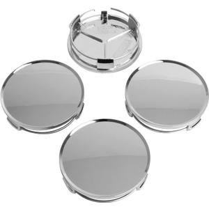 KitsPro 2.9Inch 75MM Wheel Center Caps, Pack of 4 (Chrome, Outer 75MM, Inner 73MM)