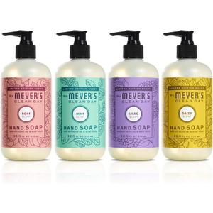 Mrs. MEYER'S Clean Day Spring Hand Soap Set, includes Lilac, Rose, Mint, and Daisy, 12.5 fl.oz. Each