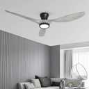 TALOYA 52 Inch Ceiling Fans with Lights Led Remote Control Flush Mount Low Profile for Bedroom Farmhouse Patio Outdoor Living Room Kitchen Dining Room,DC Motor,Reversible,White Oak