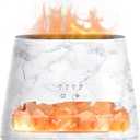 SALKING 2-in-1 Ultrasonic Essential Oil Diffuser & Himalayan Salt Lamp, Aromatherapy Diffuser Cool Mist Humidifier with 3 Brightness, Salt Therapy Lamp, 100% Pure Himalayan Salt Rock, 150ml (Marble)