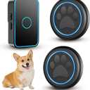 Dog Door Bell for Potty Training, Smart Wireless Doggie Doorbell to Go Outside, 1000 Feet Long Range with IP65 Waterproof Super-Light Touch Button, 60 Melodies & Adjustable Volume (2 Button)