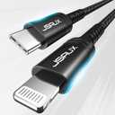 USB C to Lightning Cable 6FT, JSAUX [Apple MFi Certified] iPhone 14 Fast Charging Cord USB C iPhone Cable for iPhone 14/14 Plus/14 Pro/14 Pro Max/13/13 Mini/13 Pro/13 Pro Max/12 Pro Max/11/SE/XS-Black