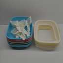 Cat Litter Box Open Top Kitty Litter Box Tray Potty Toilet for Small Medium Cats 16x11 inch 6 Pack, Assorted Colors