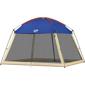 CAMPROS CP Screen House Tent 12 x 12 Ft Screened Mesh Net Wall Canopy | Shelter Gazebos for Patios Outdoor Camping Activities