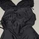 BMJL Womes One Piece Swimsuit Mesh Bathing Suit Tummy Control Swimsuits Plunge Bikini Tops 2025(L,Black)