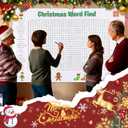 2 x Jumbo Thanksgiving & Christmas Word Search Poster, Giant 36"X24" Wall Game,Christma Word Search Puzzle Posters, Thanksgiving Activity Posters for Families(Christmas)