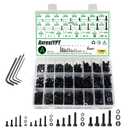 1780 Pcs M2 M4 M5 M3 Screws Set, Metric Bolt Assortment Kit, Metric Machine Screw Assortment Kit, Alloy Steel Black Bolts and Nuts Kits with Washers Set, Hex Socket Head Cap Screws Kit