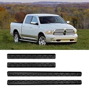 BIBLOZ ABS Material Door Sill Protector Compatible with Dodge RAM 1500 Classic 2019-2024 and RAM 1500(Crew Cab 5.6 ft) 2009-2018 Accessories Door Sill Guards Trim(not for RAM 1500 2019-2024)