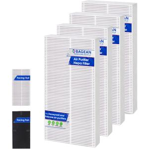 Bagean HEPA Filter U Compatible Honeywell Air Purifier Filter Replacement | Fits Febreze and Honeywell U Filter - H13 True HEPA with Carbon Filters 99.97% Particles and Purifies Air (4-Pack)