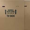 Uboxes Moving Boxes for Your TV Fits 1 LCD/LED up to 70" Plasma, LCD, or LED TV. Moving Box Size : expandable to 70"Length by Width 8" and 40" Height (TV Moving Box - 2 Pack)"