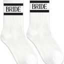 Mr&MrsGifts Bride Socks Wedding Gifts Bridal Shower Gift for Bride to be, Engagement Gift, Bachelorette Party Accessories (Black)
