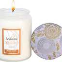 Soy Wax Candle with Vanilla Scent, 7oz, Natural Essence, Long Lasting, Reusable Glass Jar, Eco-Friendly Home Decor, Relaxing Gift for Home Spa, Vanilla Aromatherapy Candle