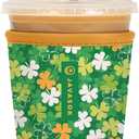 Sok It JavaSok Iced Coffee & Cold Soda Insulated Neoprene Cup Sleeve (Luck of the Shamrock, Small: 16-20oz)