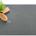 Plentio Stone Bath Mat, Non-Slip Natural Diatomaceous Earth Bath Mat, 23.5" x 15.5" Bath Stone Mat, Easy to Clean, Dark Grey
