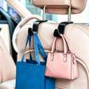 2 x 4 Pack Car Back Seat Headrest Hook Hanger for Purse Grocery Bag Handbag Hat, Purse Hook for Car with Clip
