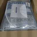 Homzard Quilt Bedding Set King Size,100% Cotton King Size Comforter Set,Gray Blue Quilts Bedspread for The Bed, Striped Farmhouse Lightweight Bedding (106 * 98 Inch) and 2 Pillow Shams All Season