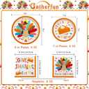 Turkey Thanksgiving Party Supplies Kit for 50 Guests - Complete Autumn-Themed Disposable Dinnerware Set: Dinner & Dessert Plates, Napkins - Thanksgiving Party Decorations