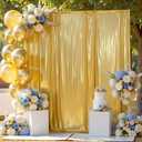 20ftx12ft Gold Sequin Backdrop Curtain Panels for Parties, Wrinkle Free Glitter Photo Backdrop Drapes 4 Panels 5x12FT Shimmer Back Drop Cloth for Wedding Birthday Christmas Photography Background