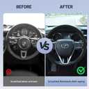 Suede Steering Wheel Cover, Universal 15 Inch Car Steering Wheel Cover, Non-Slip Design,Breathable,Car Interior Accessories Black