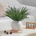 12 Pcs Faux Cypress Stems Christmas Artificial Pine Branches Greenery Stems Fake Cedar Christmas Vase Fillers Home Decorations 18 Inch