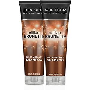 John Frieda Brilliant Brunette, Color Boosting Shampoo, Enhances and Protects Multi-Dimensional Tones, With Sweet Almond Oil to Rehydrate and Replenish Dry Hair, 8.45 Oz