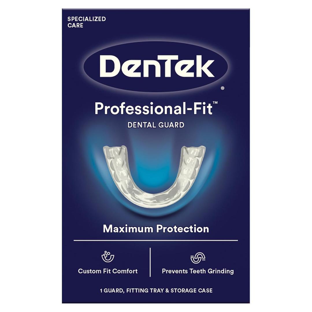DenTek Mouth Guard for Nighttime Teeth Grinding, Professional-Fit Dental Guard, 1 Count (1 Count (Pack of 1))