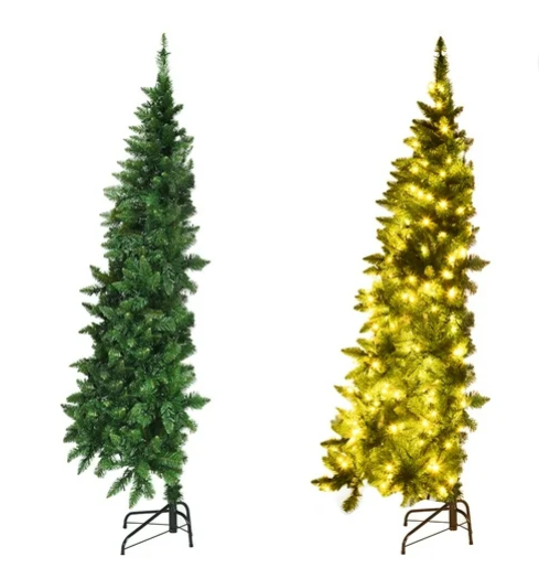 5 ft. Pre-lit PVC Artificial Half Christmas Tree with 250-Lights