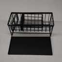 Cisily Kitchen Sink Caddy Organzier with High Brush Holder, Sponge Holder for Sink, 304 Rustproof Stainless, Kitchen Countertop Soap Dispenser Organizer, Kitchen Decor and Accessories (9.25, Black)