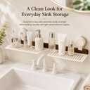 Bathroom Over Sink Shelf, 23.6 Inch No Drill Sink Organizer