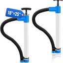 18" X 25" 2 Pcs Hand Bilge Pump with Hose, Portable Manual Water Pumps for Boats, Kayak, Canoe, Dinghy, Heavy Duty Hand Pump Siphon for Marine, Pool, Inflatable Trampoline (White and Blue)