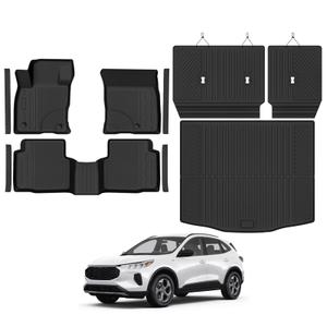 NQOQN Custom Fit Floor Mats for 2016-2022 Honda Pilot 8 Seats/Bench Seat