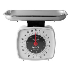 Taylor Analog Kitchen Scale Mechanical Food Scale, 22 lb Capacity, Multicolor