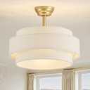 Boho Ceiling Fans with Lights, Coastal Fandelier Chandelier Ceiling Fan, Medium